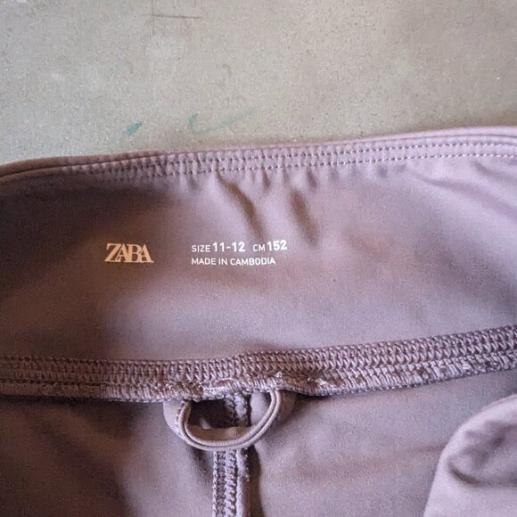 Zara BALLET LEGGINGS Eggplant |11-12 years - Picture 10 of 16